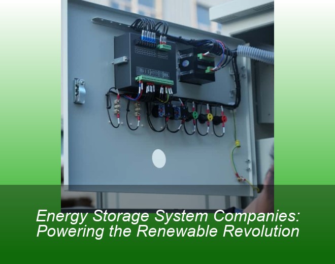 Energy Storage System Companies: Powering the Renewable Revolution